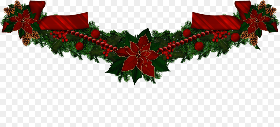 Garland Christmas Wreaths Background Transparent Christmas Designs, Accessories, Pattern, Plant, Art Free Png Download