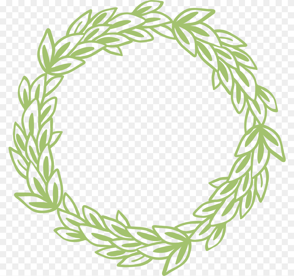 Garland Clipart Border Leaf Designs Clip Art, Oval, Wreath, Green, Person Free Png
