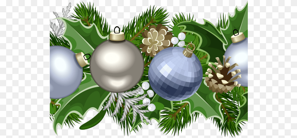 Garland Clipart Green Garland Blue Christmas Decorations, Accessories, Sphere, Ornament, Art Free Transparent Png