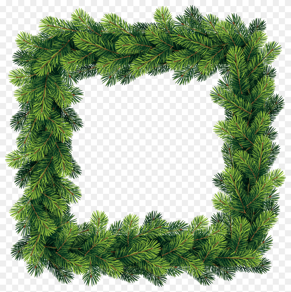 Garland Clipart Pine Cone Transparent Border Christmas Card Frame Transparent Png