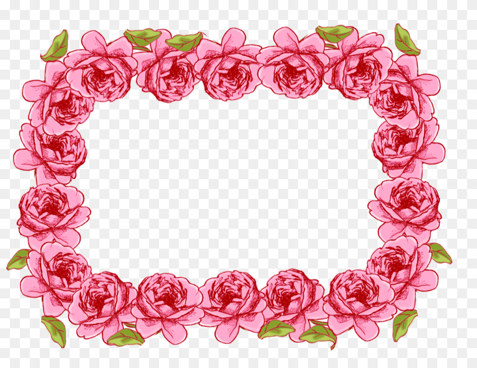 Garland Frame Transparent, Flower, Plant, Rose, Dahlia Free Png