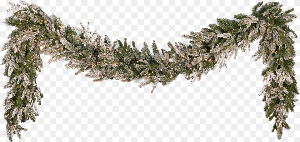 Garland Christmas Garland Swag Transparent, Ice, Nature, Outdoors, Plant Free Png Download