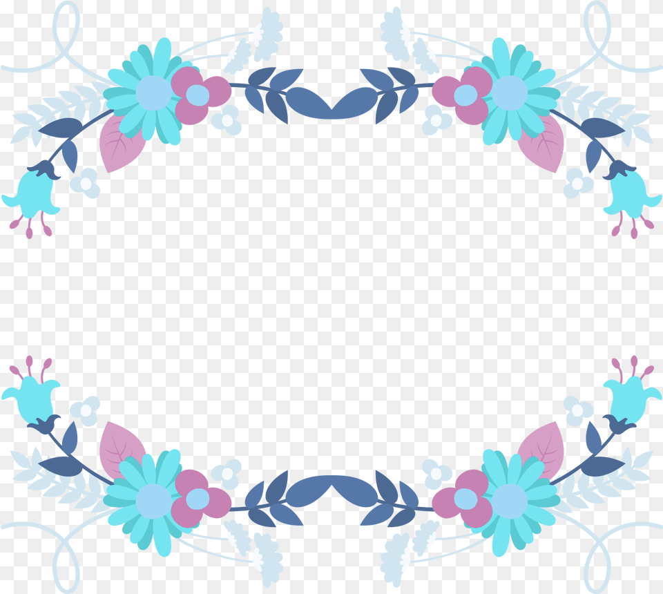 Garland Laurel Wreath Blue Fresh And Psd, Art, Floral Design, Graphics, Pattern Png Image