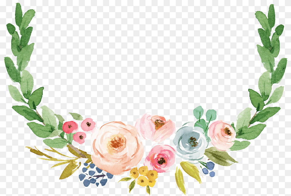 Garland Transparent Hand Painted Flowers This Backgrounds Floral Deer, Art, Plant, Pattern, Graphics Png Image
