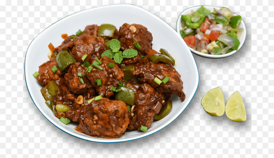 Garlic Chicken Fried Gobi Manchurian, Food, Food Presentation, Plate, Meal Free Transparent Png