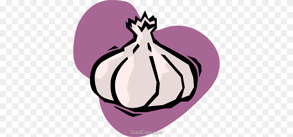 Garlic Cloves Royalty Vector Clip Art Illustration, Food, Produce, Plant, Vegetable Png Image