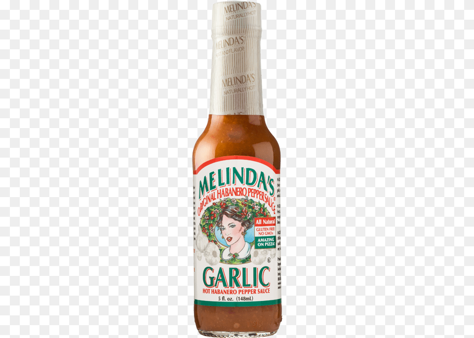 Garlic Habanero Hot Sauce Melinda39s Hot Sauce, Food, Ketchup, Baby, Person Png Image