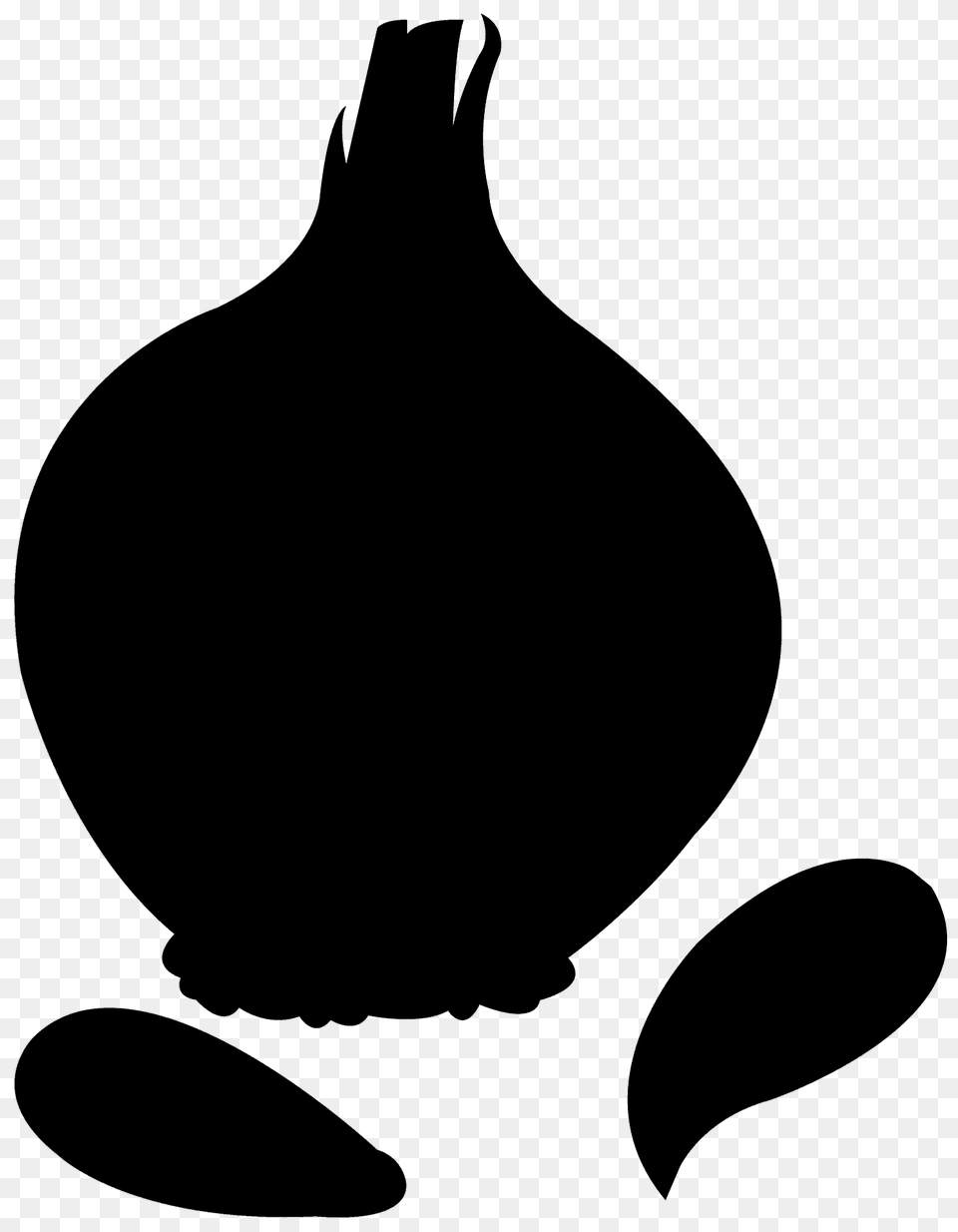 Garlic Plant Silhouette, Food, Produce, Animal, Fish Png Image