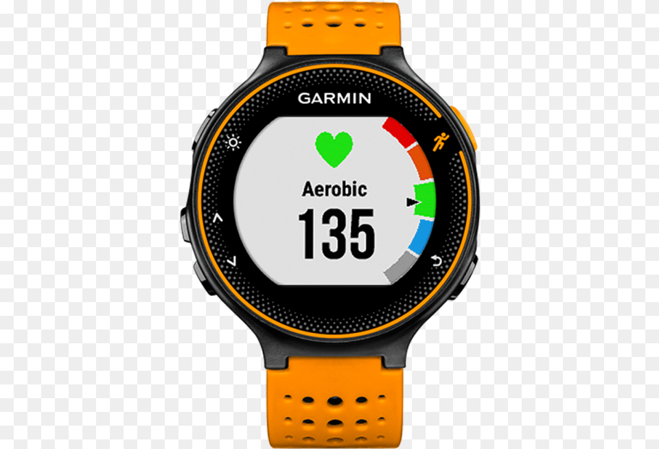 Garmin Forerunner 235 Watch With Wrist Based Heart Garmin Fr 235 Solar Flare, Wristwatch, Person, Arm, Body Part Free Transparent Png