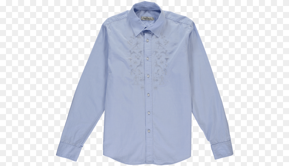 Garmisch Embroidered Shirt In Pale Blue Button, Clothing, Dress Shirt, Long Sleeve, Sleeve Png Image