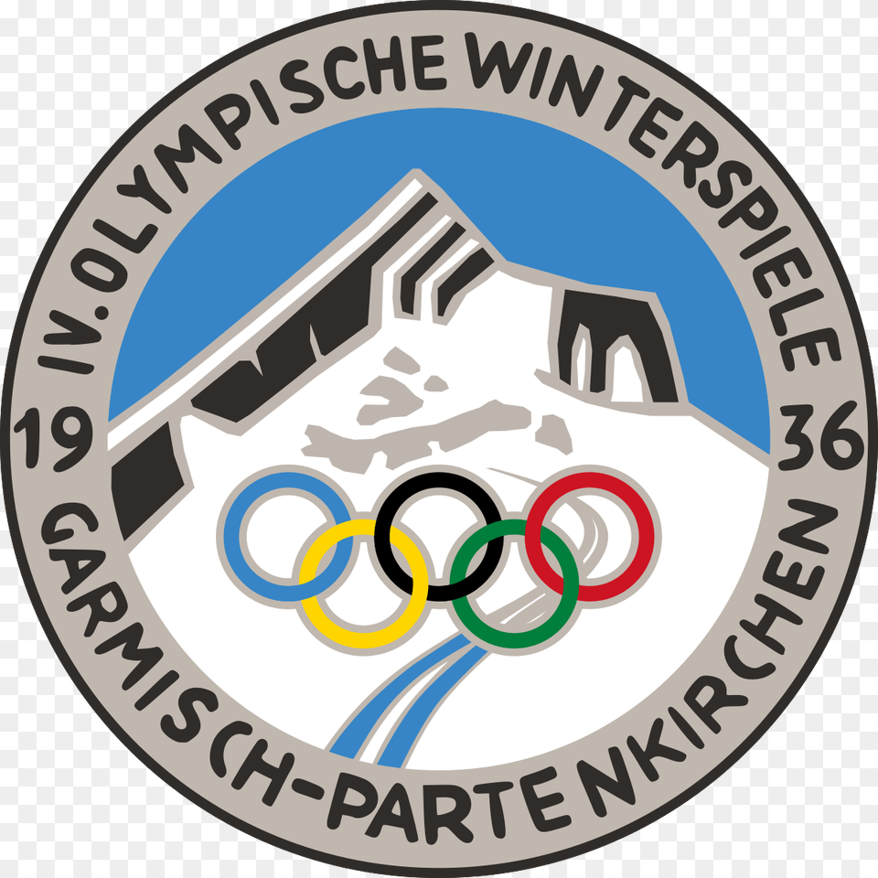 Garmisch Partenkirchen 1936 Winter Olympics, Logo, Badge, Disk, Symbol Free Png Download