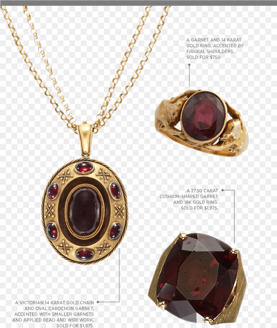 Garnet Locket, Accessories, Pendant, Jewelry, Necklace Free Png