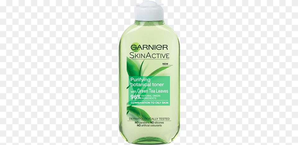 Garnier 96 Naturals Green Tea Toner1 Garnier Skin Active Green Tea, Bottle, Herbal, Herbs, Plant Png