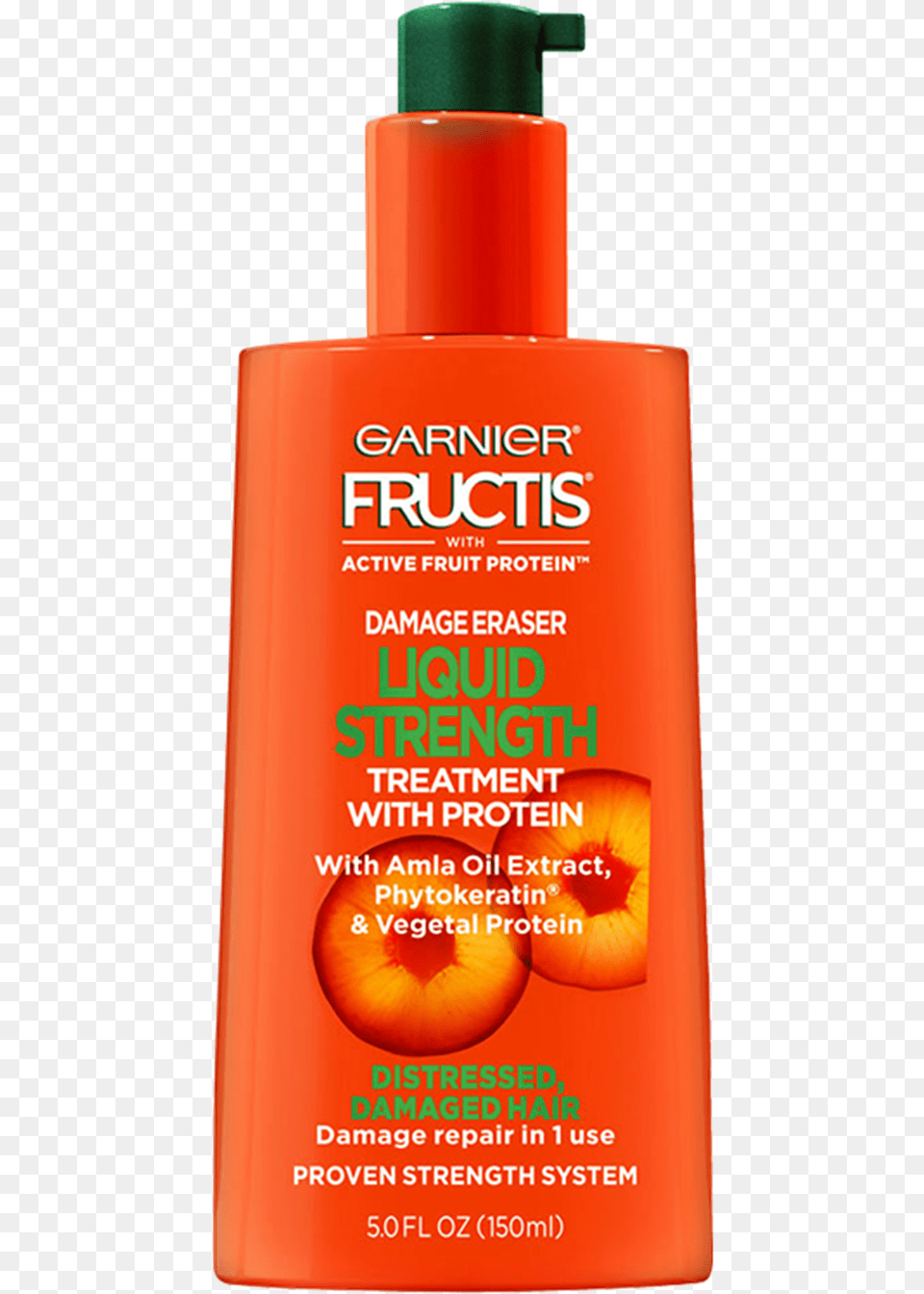 Garnier Fructis Damage Eraser Liquid Strength Treatment Garnier Hair Care Fructis Full And Plush Conditioner, Bottle, Lotion, Food, Fruit Png