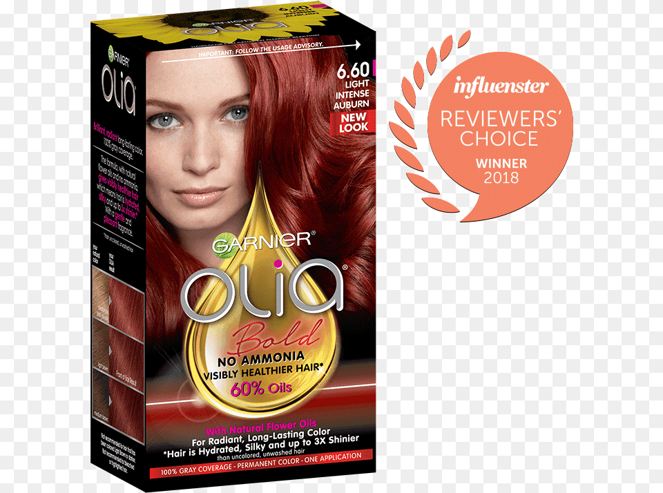 Garnier Olia Darkest Platinum Brown, Advertisement, Poster, Adult, Female Png