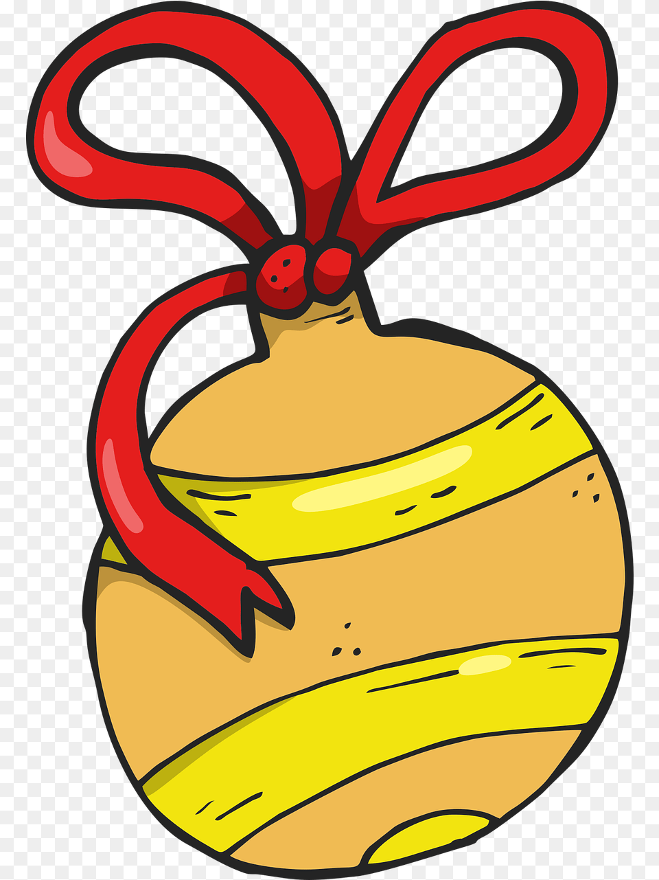Garnish Christmas Ball Happy, Gold, Device, Grass, Lawn Free Png Download