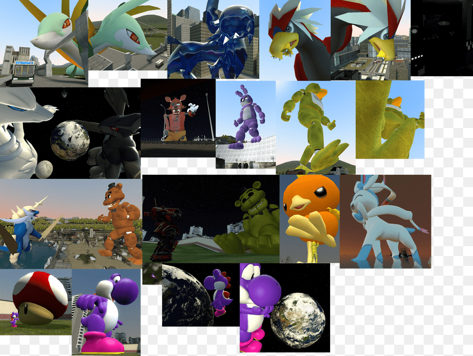 Garry S Mod Collage Art Technology Gmod Pokemon Growth, Book, Comics, Publication, Baby Png Image
