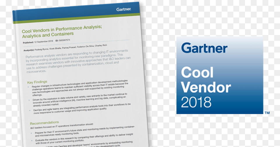 Gartner Cool Vendors In Performance Analysis Gartner, Page, Text, Advertisement Png Image