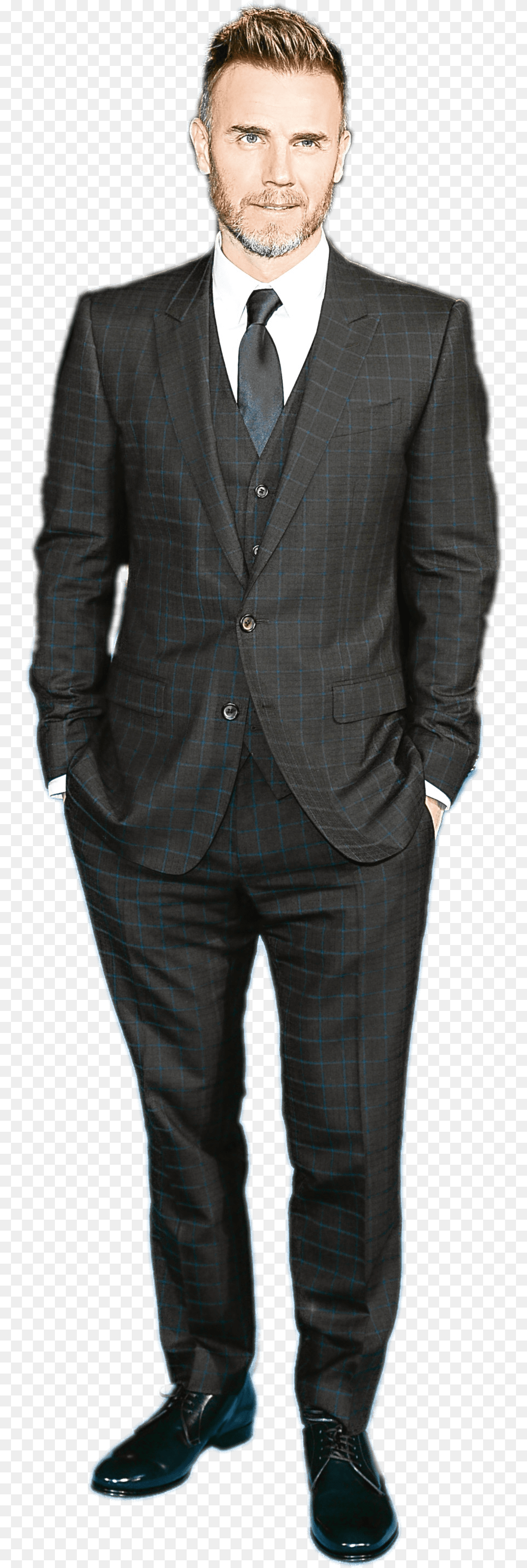 Gary Barlow Full Size Comfort Fit Suit, Accessories, Tie, Tuxedo, Formal Wear Free Png