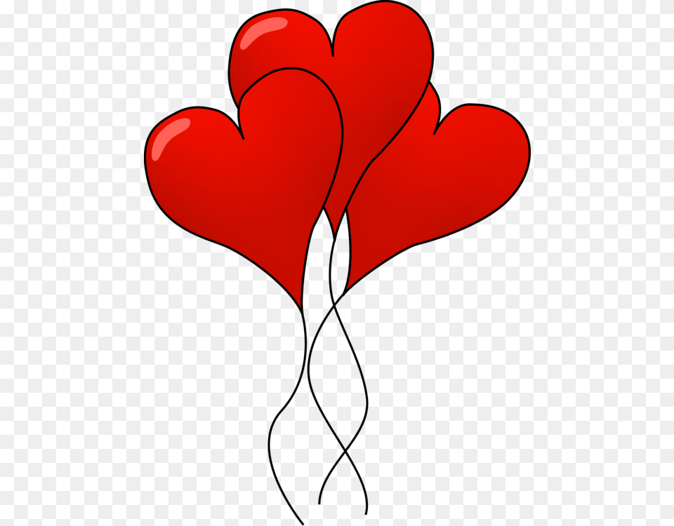 Gas Balloon Valentines Day Heart Red, Flower, Petal, Plant Free Png
