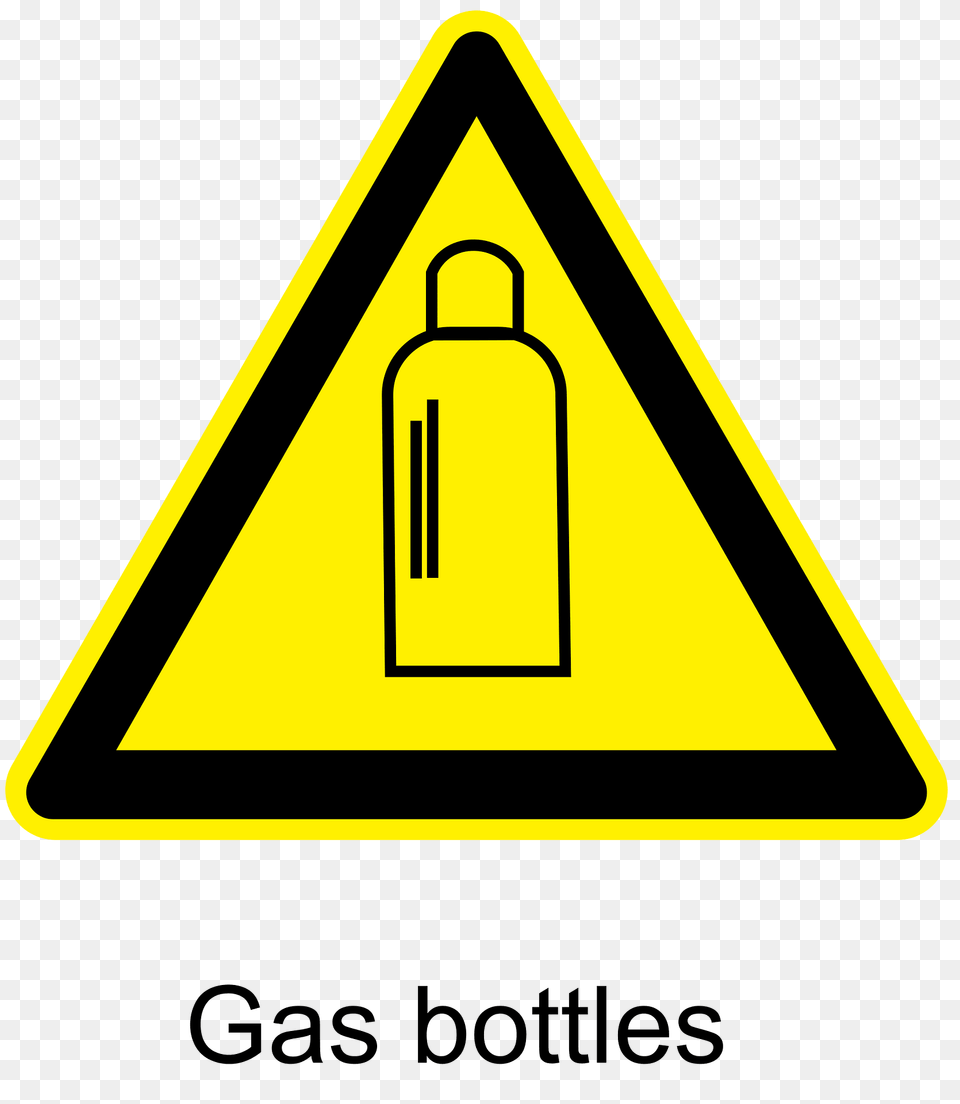 Gas Bottles Warning Sign Clipart, Symbol, Triangle Png Image