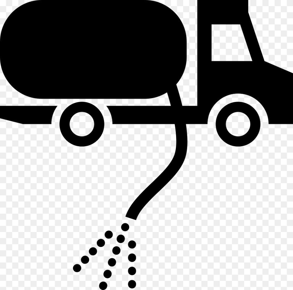 Gas Container Truck Delivery Truck Icon Transparent, Stencil, Device, Grass, Lawn Free Png Download