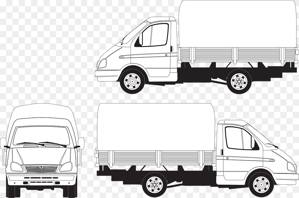 Gas Gazelle Awning Body Truck Load Vector Ai, Moving Van, Transportation, Van, Vehicle Png Image