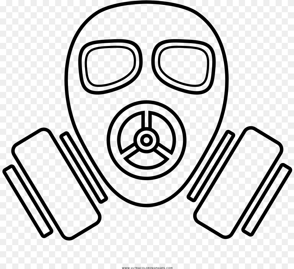 Gas Mask Coloring, Gray Png