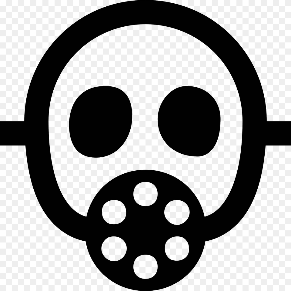 Gas Mask Icon, Gray Free Png Download