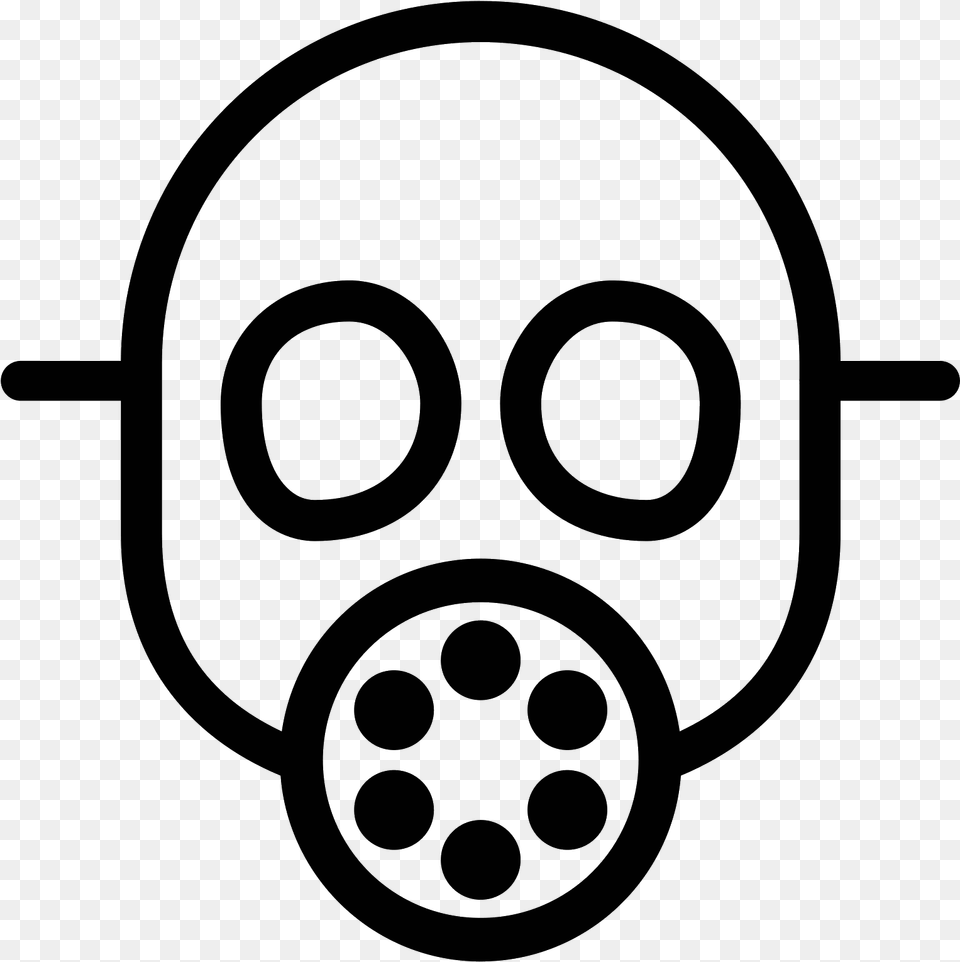 Gas Mask Icon Clipart Download Gas Mask Minimal, Gray Png