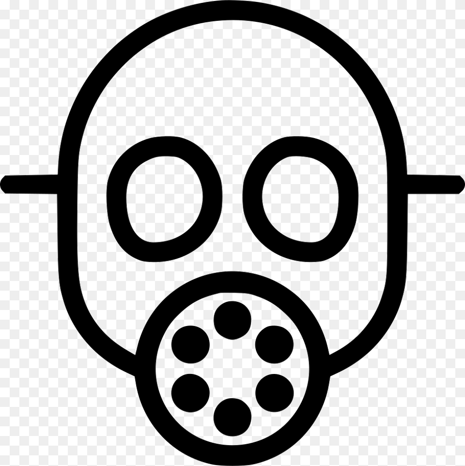 Gas Mask Icon Stencil, Ammunition, Grenade, Weapon Free Png Download