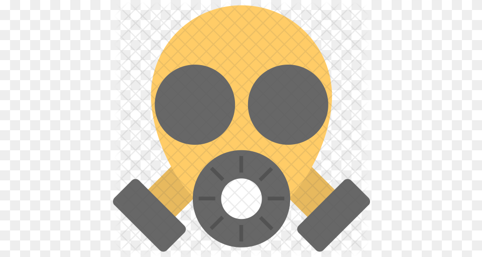 Gas Mask Icon Of Flat Style Circle, Disk Free Png