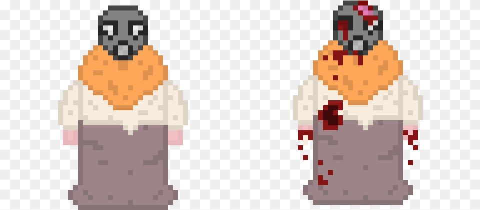 Gas Mask Survivor And Zombie Gas Mask Pixel Art, Qr Code Free Png Download