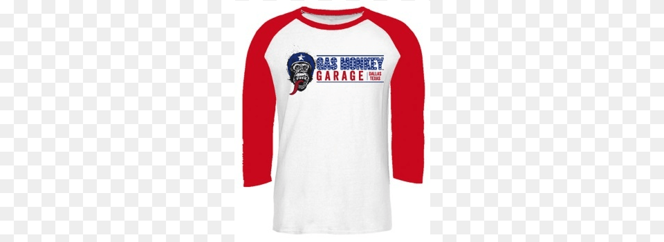 Gas Monkey White Muscle Car T Shirt Baseball, Clothing, Long Sleeve, Sleeve, T-shirt Free Png Download