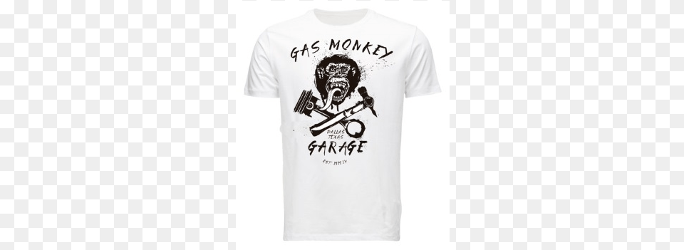 Gas Monkey White Piston T Shirt Active Shirt, Clothing, T-shirt, Electrical Device, Microphone Free Transparent Png