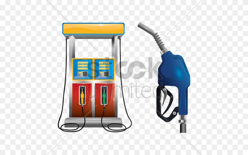 Gas Pump And Petrol Nozzle Vector Image, Gas Pump, Machine, Gas Station Free Png Download