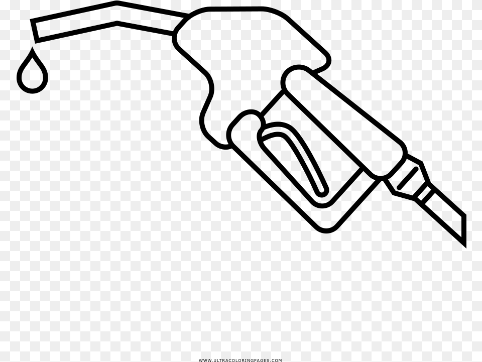 Gas Pump Coloring, Gray Free Png