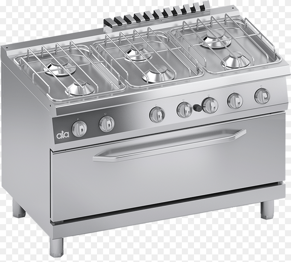 Gas Range 6 Burners Gas Oven 105 X 53 Cm Ata, Appliance, Device, Electrical Device, Stove Png