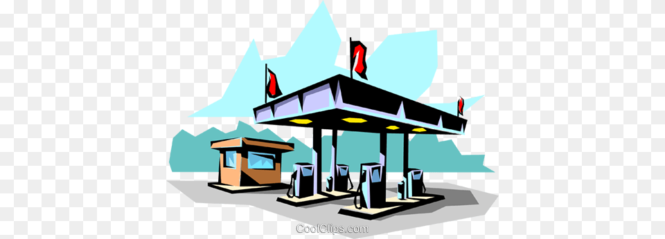 Gas Station Royalty Vector Clip Art Illustration, Machine, Gas Station, Pump, Outdoors Png Image