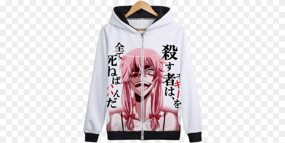 Gasai Yuno Gesugao Hoodie Gesugao Hoodie, Sweatshirt, Clothing, Sweater, Knitwear Free Png