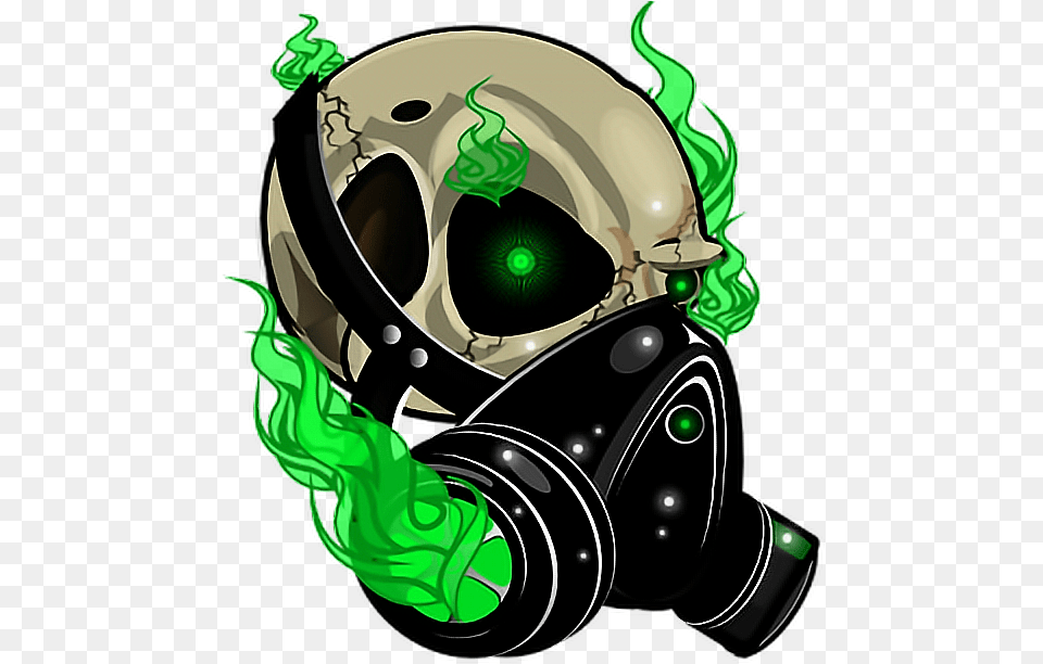 Gasmask Green Gas Mask, Helmet Free Png Download