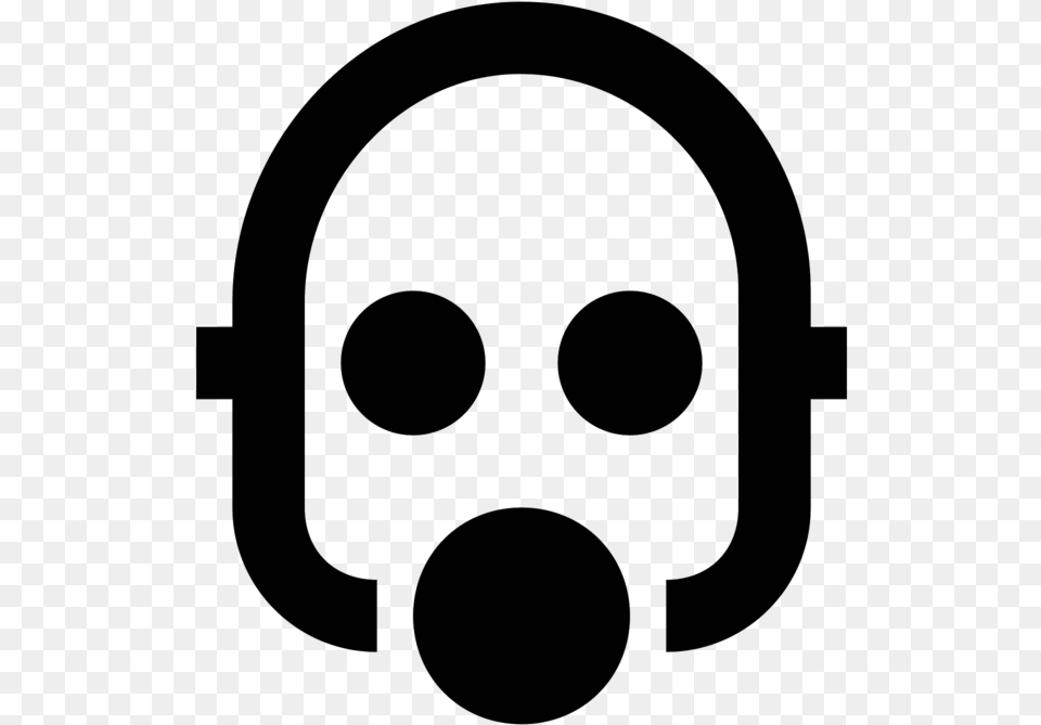 Gasmask Icon, Gray Png Image