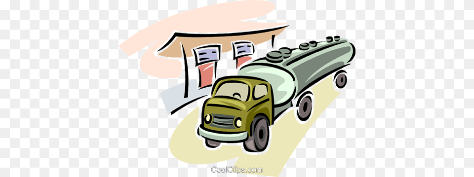 Gasoline Truck Royalty Vector Clip Art Illustration, Bulldozer, Machine, Transportation, Vehicle Png