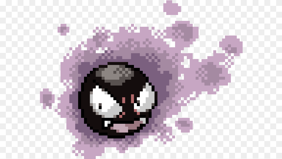 Gastly 092 Gastly Pixel Art, Purple, Qr Code Free Transparent Png