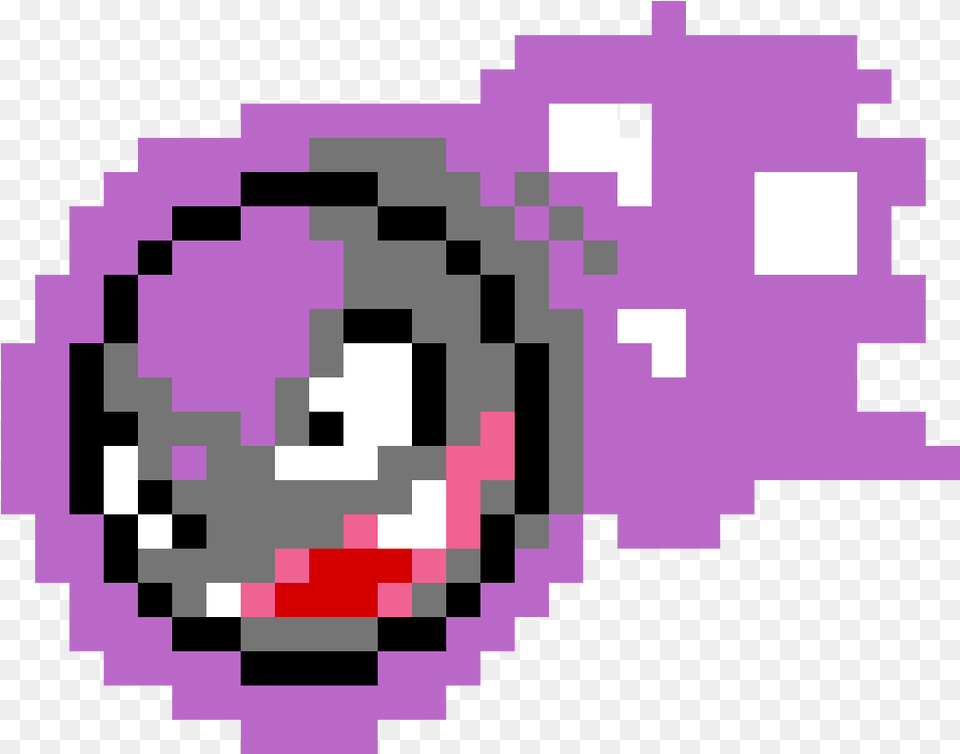 Gastly 8 Bit Gengar, Purple, Lighting Png Image