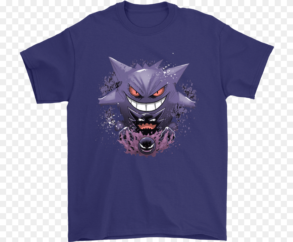 Gastly Haunter Gengar Pokemon Shirts U2013 Teeqq Store Funny Chargers Shirt, Clothing, T-shirt Free Png Download