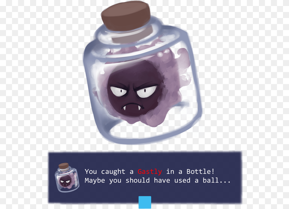 Gastly In A Bottle You Caught A Maybe You Should Have Poster, Jar, Face, Head, Person Png Image