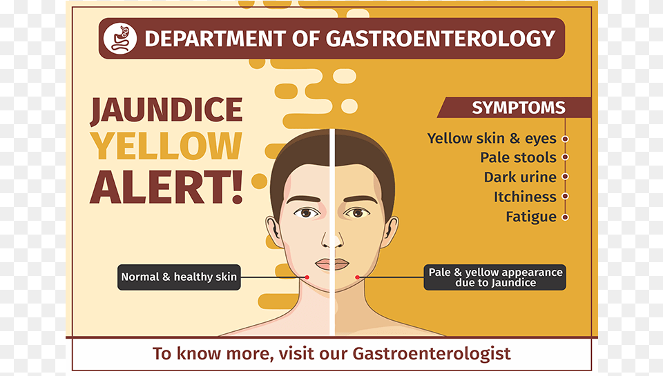 Gastroenterology Jaundice Poster, Advertisement, Adult, Person, Head Free Png Download