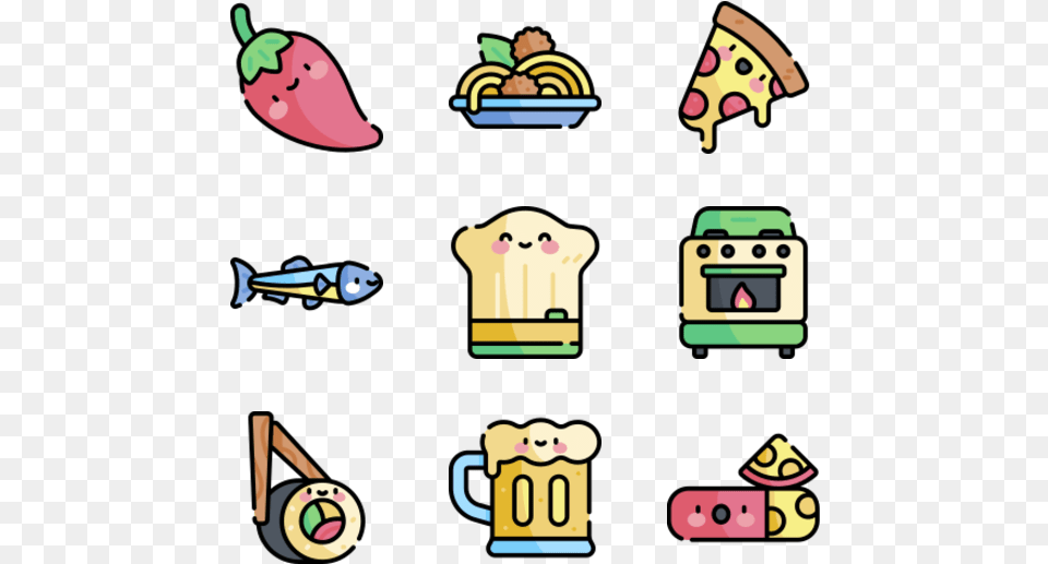 Gastronomy Kawaii Food Icons, Aircraft, Transportation, Vehicle, Airplane Png