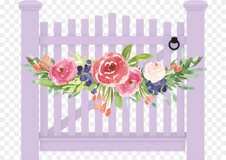Gate Clipart Garden Design Gate Wedding Art, Crib, Furniture, Infant Bed, Flower Free Png Download